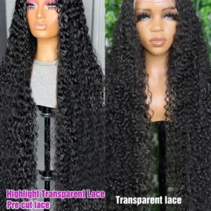 Perruque Lace Frontal naturelle ondulée, 32 pouces, prête à porter, bouclée à l&rsquo;eau, 13×6, HD