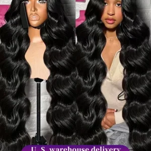 Perruque Lace Front Body Wave – 20 à 32 pouces – Dentelle transparente pré-plumée