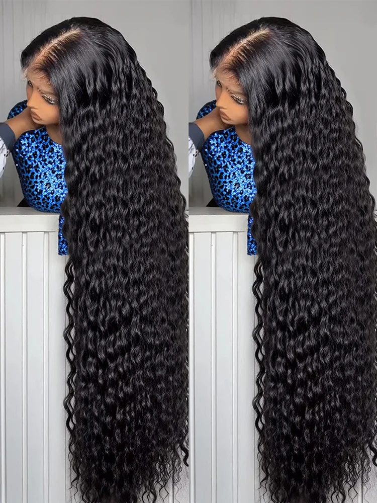 Perruque Lace Frontal naturelle ondulée, 32 pouces, prête à porter, bouclée à l'eau, 13x6, HD