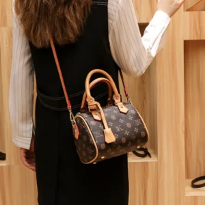 Sac d’oreiller en cuir Style de rue à la mode, Mini sac à bandoulière pour femmes, sac Boston Design imprimé nouvelle saison 2025