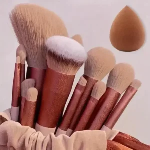 Ensemble de pinceaux de maquillage professionnels, pinceaux cosmétiques doux et moelleux pour fond de teint, poudre, fard à paupières et mélange, outils de beauté